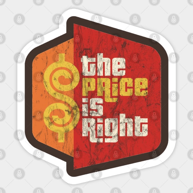 The Price is Right - Distressed Authentic Sticker by offsetvinylfilm